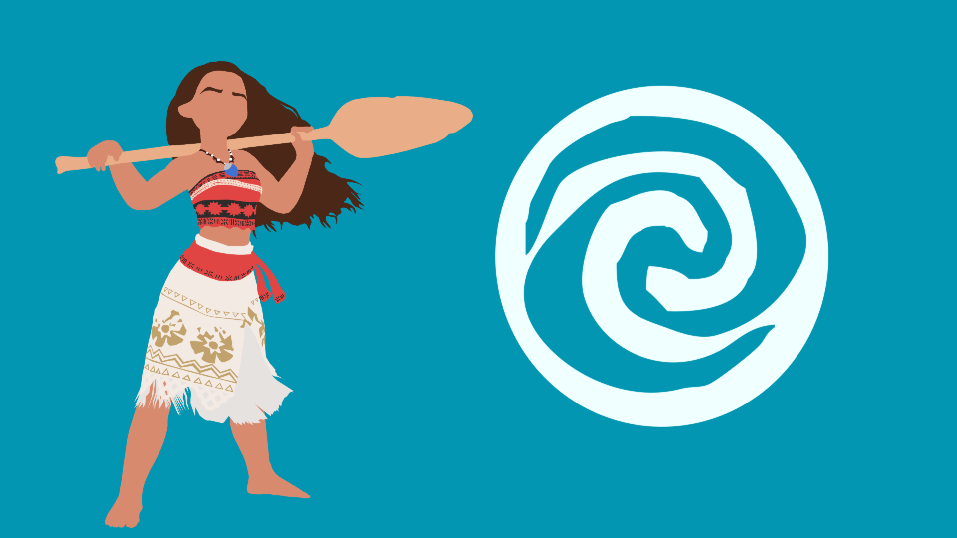 Disney Minimalist Wallpaper Moana - HD Wallpaper 