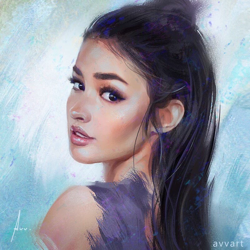 Liza Soberano Painting By Avvart ❤ - Woman Beautiful Portrait Drawing - HD Wallpaper 