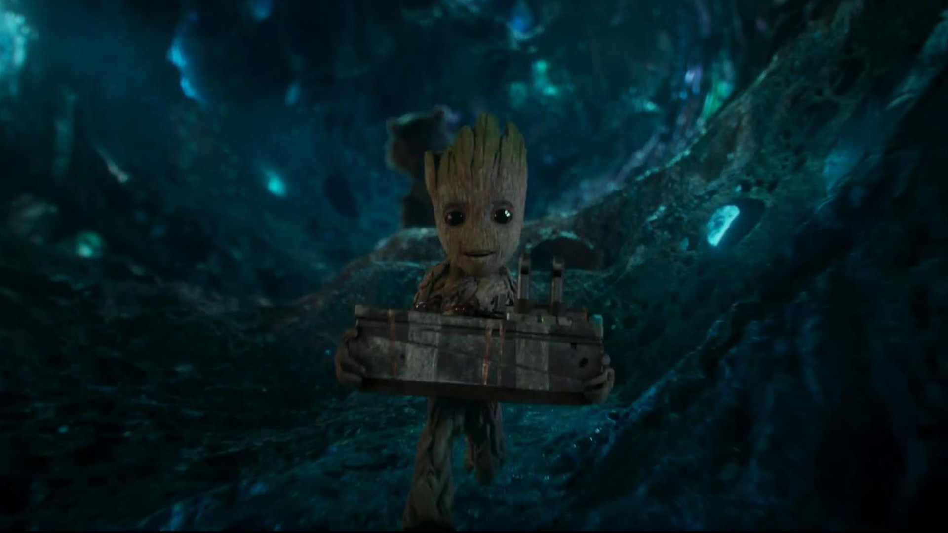 Baby Groot Push Button Gif - HD Wallpaper 