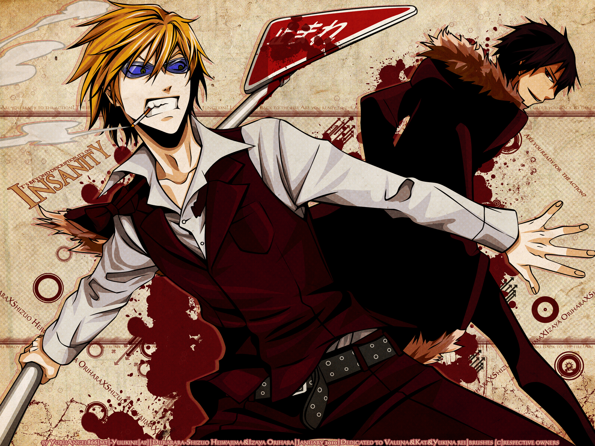 Suzuhito Yasuda, Brains Base, Durarara , Izaya Orihara, - HD Wallpaper 