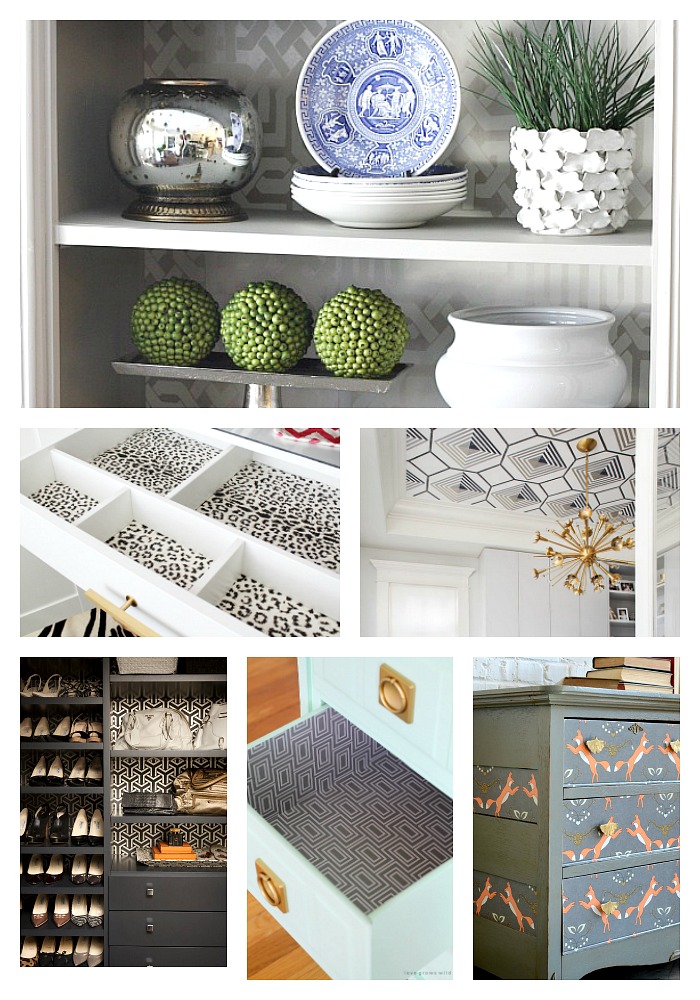 Creative Ways To Use Wallpaper And Project Ideas - Shelf - HD Wallpaper 