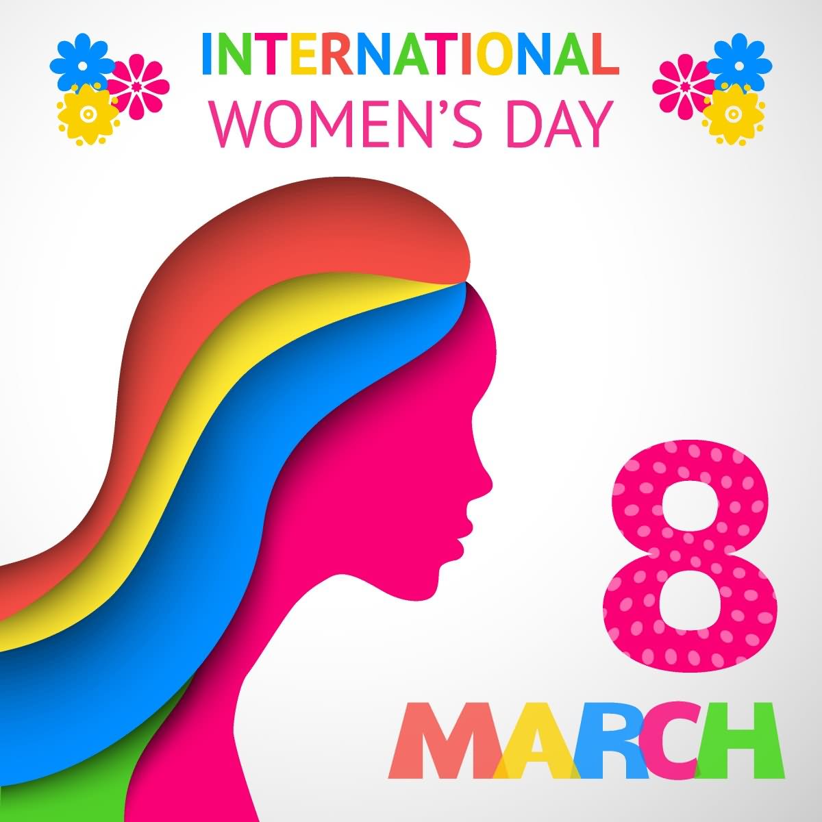 International Women S Day March 8 Colorful Text Picture - Women's Day Images 2019 Download - HD Wallpaper 