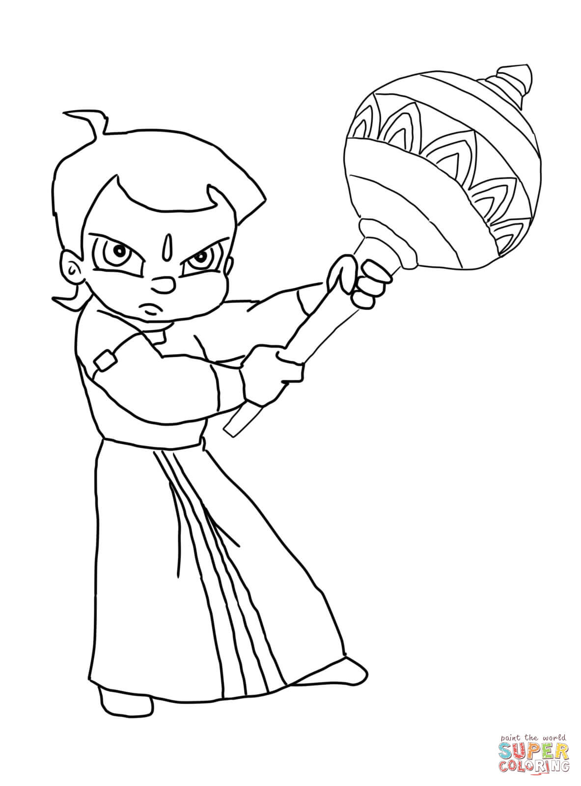 Chhota Bheem And The Curse Of Damyaan From Chota Bheem - Chhota Bheem Coloring Pages - HD Wallpaper 