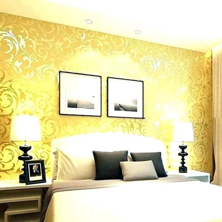 Wallpaper For Bedroom Walls Designs Wall Online Wallpaper - Blue Bedroom Wallpaper Ideas Yellow - HD Wallpaper 