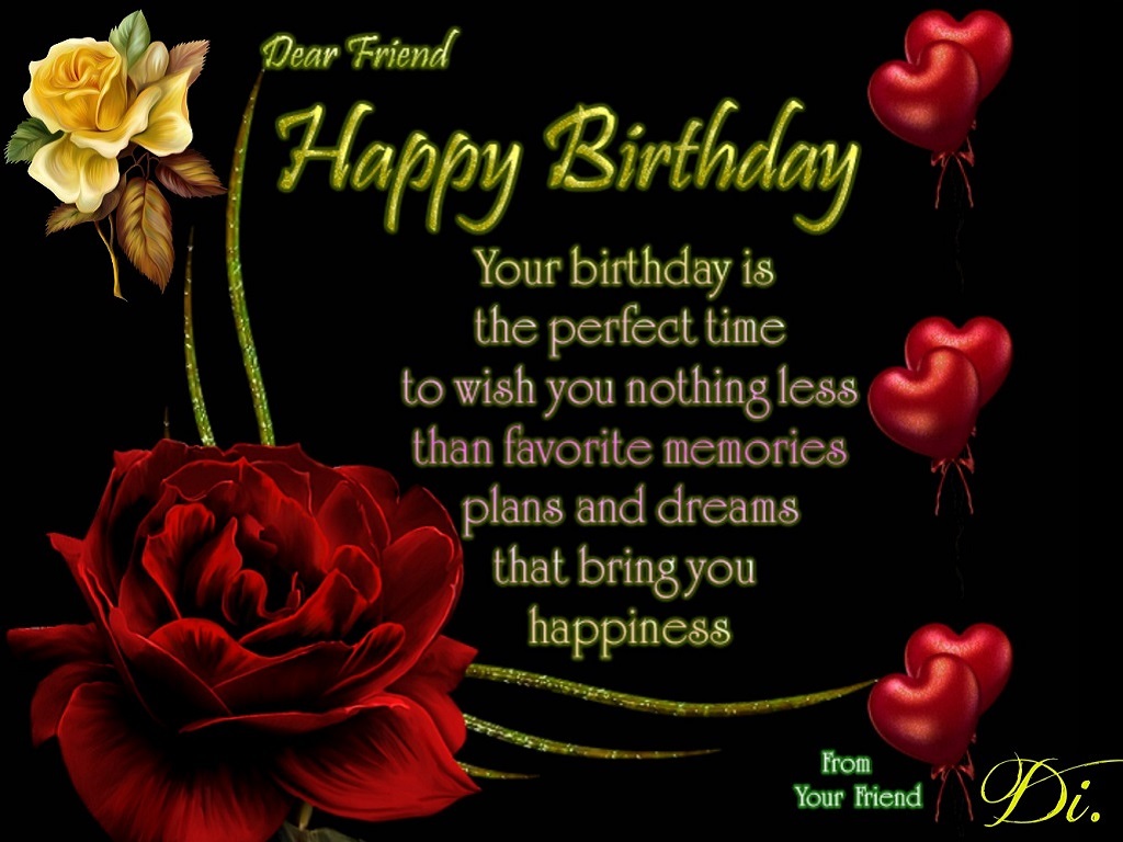 Happy Birthday Dear Friend Wallpapers - Dear Friend Happy Birthday Images Hd  - 1024x768 Wallpaper 