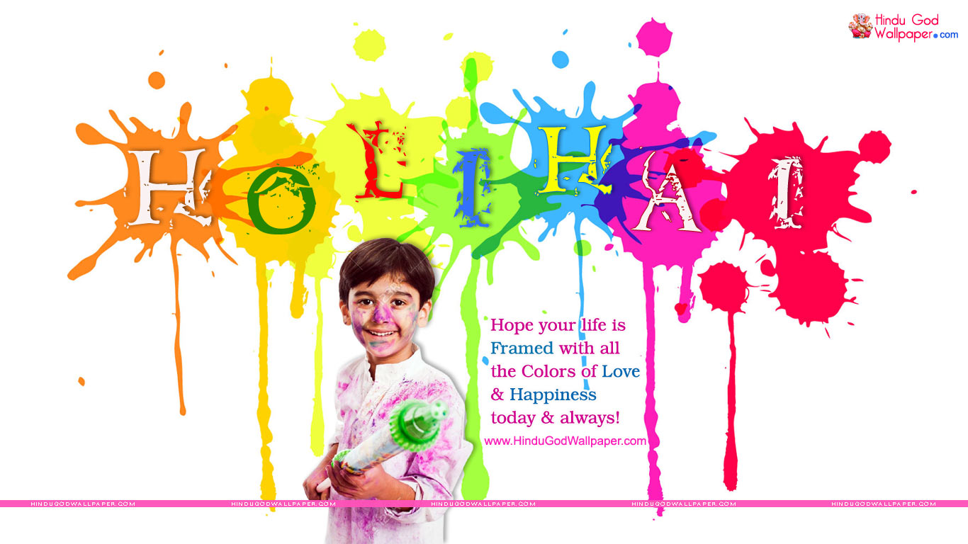 Happy Holi Hd Wallpaper - White Background Neon Paint Splatter - HD Wallpaper 