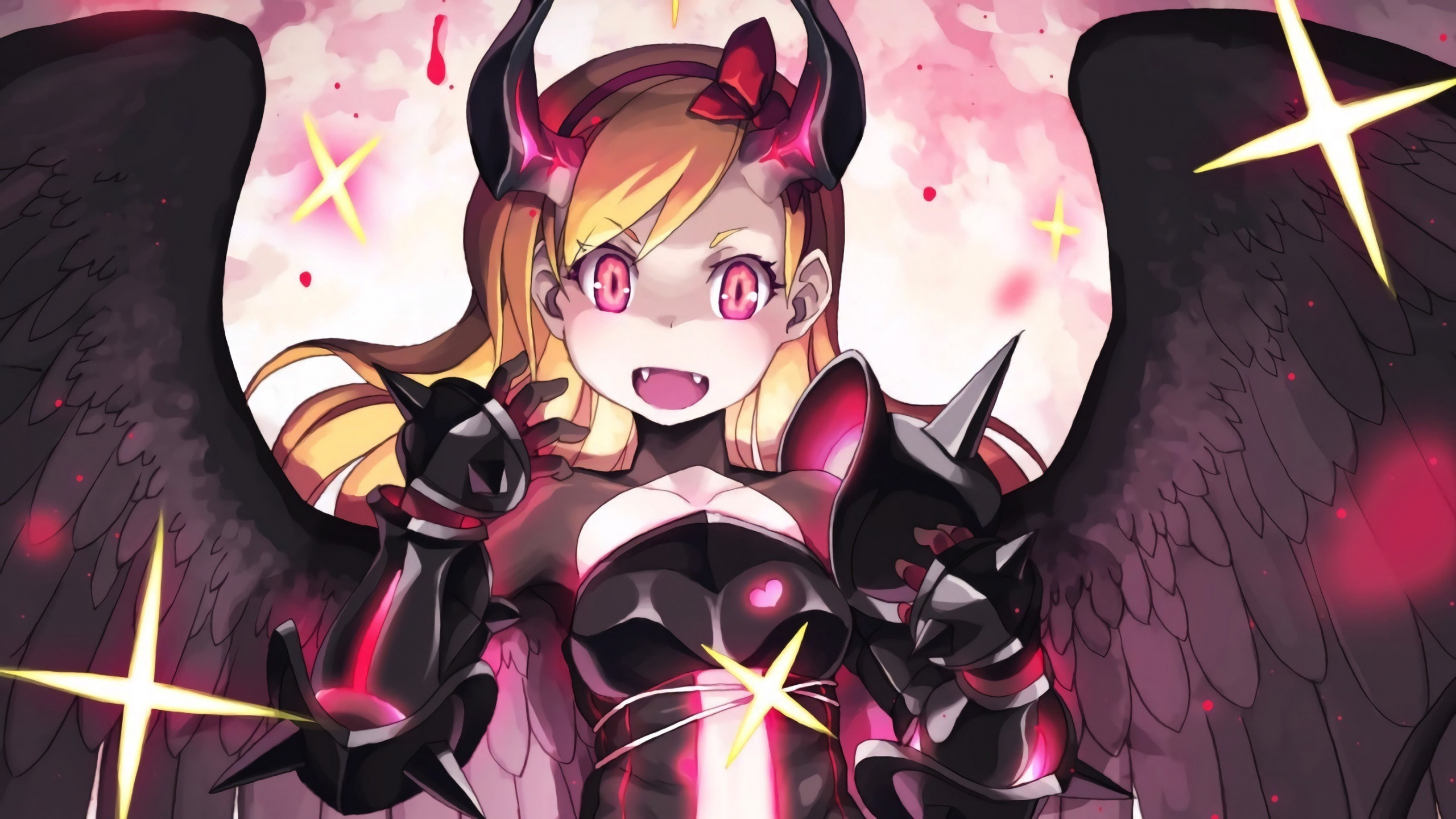 2560x1440, Wallpaper Devil, Iblisia, Rage Of Bahamut, - Devil Horn Anime Girl - HD Wallpaper 