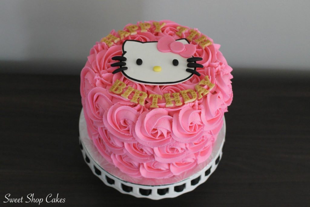 Hello Kitty Rosette Cake - HD Wallpaper 