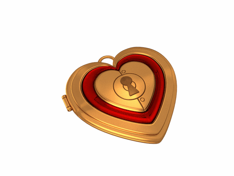 Golden Heart Locket - عکس متحرک ذکر ایام هفته - HD Wallpaper 