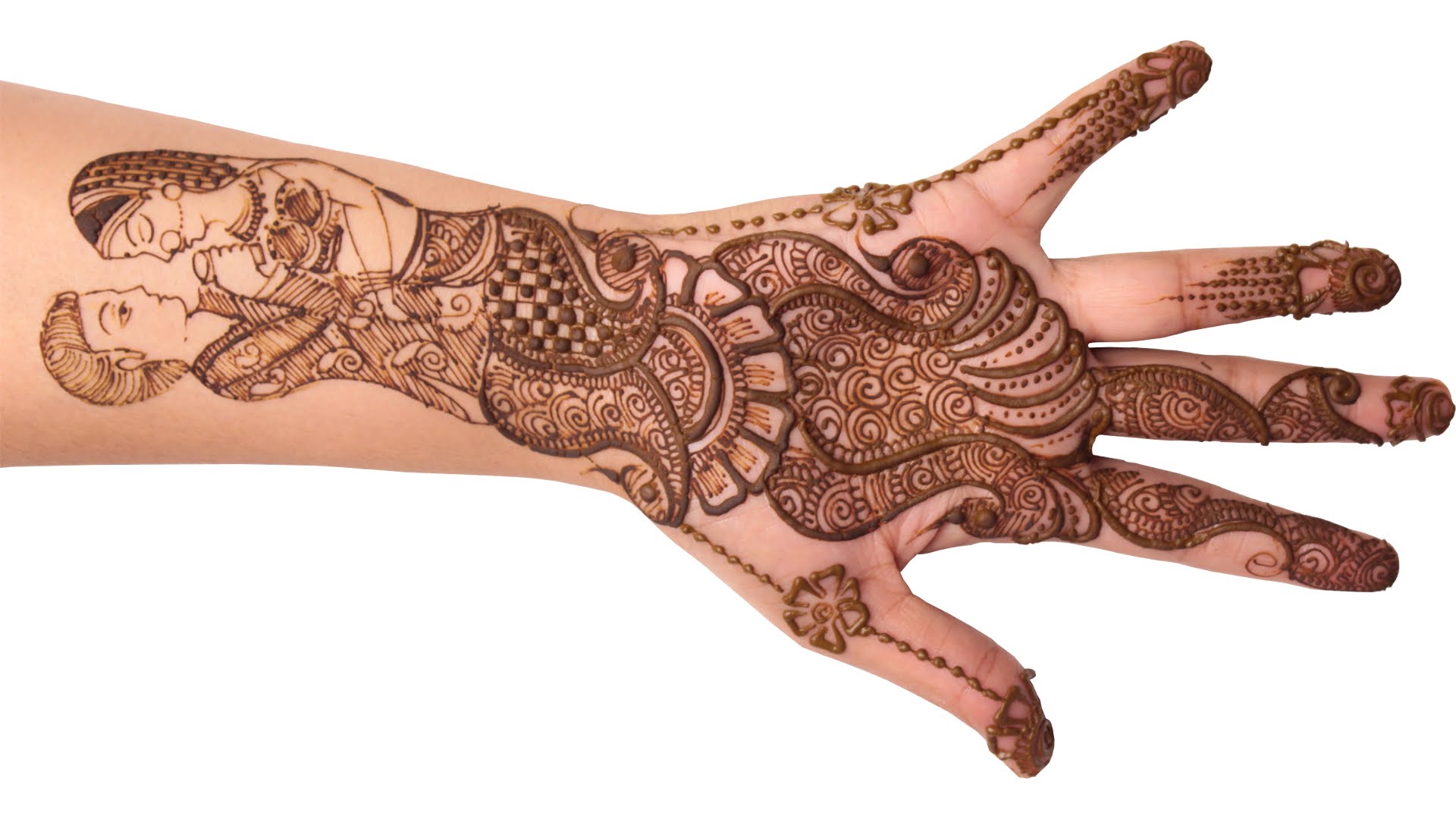 Karva Chauth Mehnid Designs - Mehndi Design For Karva Chauth - HD Wallpaper 
