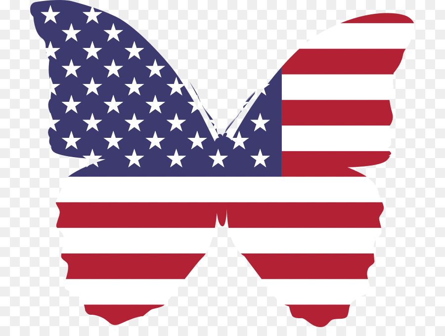 Amerika Serikat, Bendera Amerika Serikat, Bendera Gambar - Butterfly With American Flag - HD Wallpaper 