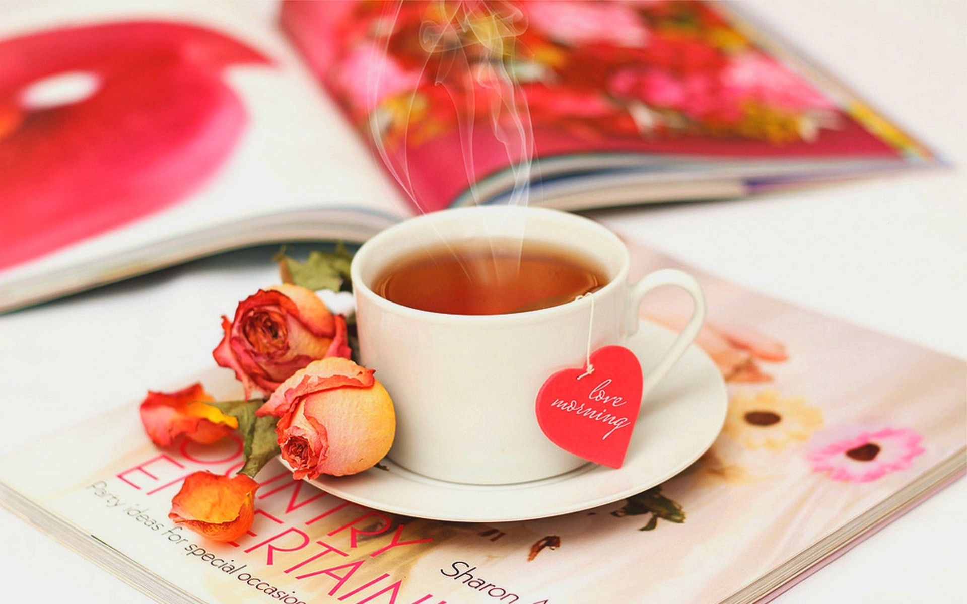 Il Download Hd Good Morning Wallpaper For Facebook - Tea Cup With Love - HD Wallpaper 