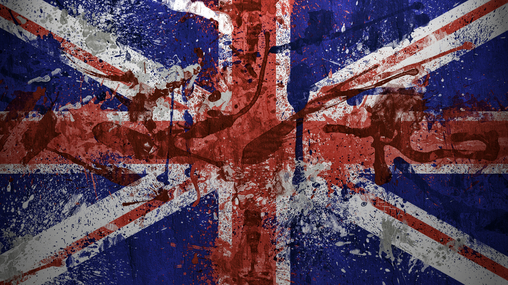Kertas Dinding Bendera, Bendera, Inggris Raya, Great - British Flag Paint Splatter - HD Wallpaper 
