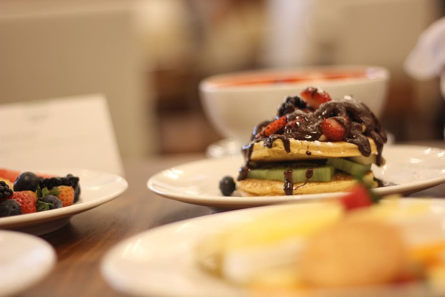 Pancake, Nutella, Breakfast, Food And Drink, Plate, - Side Dish - HD Wallpaper 