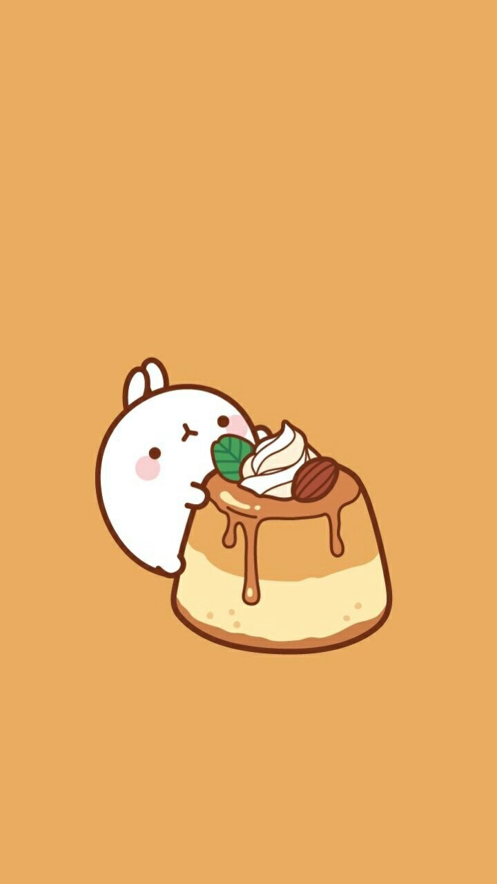 Wallpaper, Molang, And Kawaii Image - Fondos De Pantalla Flan - HD Wallpaper 