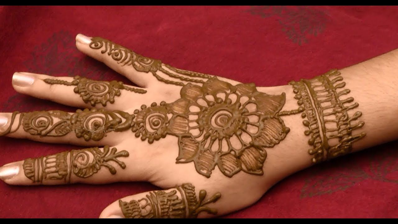 Marwadi Bridal Mehandi Designs Hands - Full Hand Front Easy Mehandi Designs - HD Wallpaper 