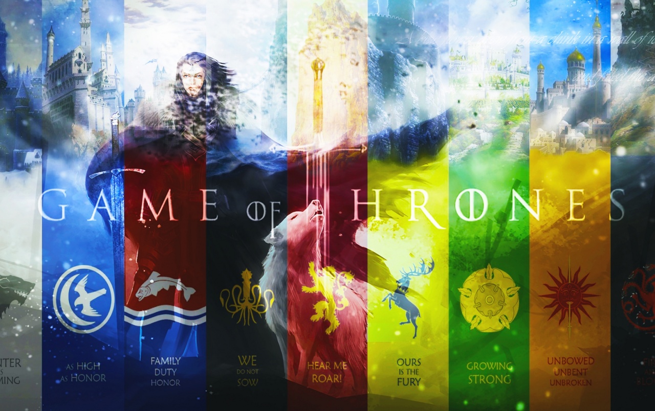 Game Of Thrones Art Wallpapers - Game Of Thrones Houses Background - HD Wallpaper 