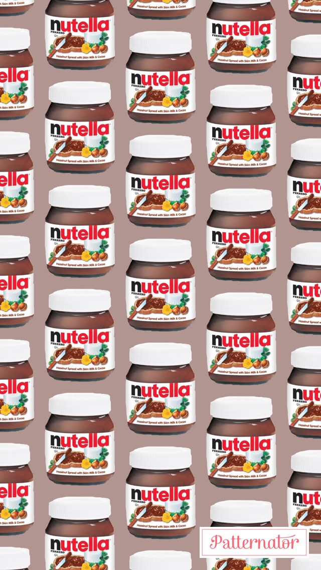 Pattern, Cute, Nutella - Nutella - HD Wallpaper 