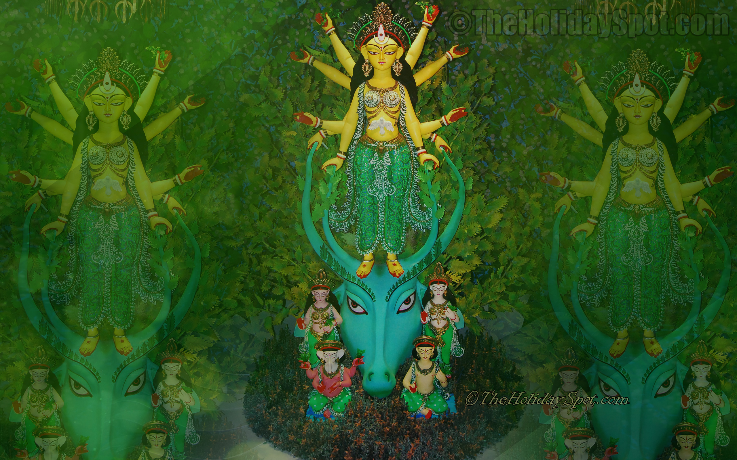 Hd Wallpaper With The Beauty Of Goddess Durga - Durga - HD Wallpaper 