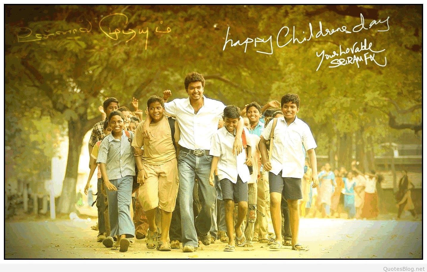 Happy Childrens Day With Sriram - Vijay Children's Day - HD Wallpaper 