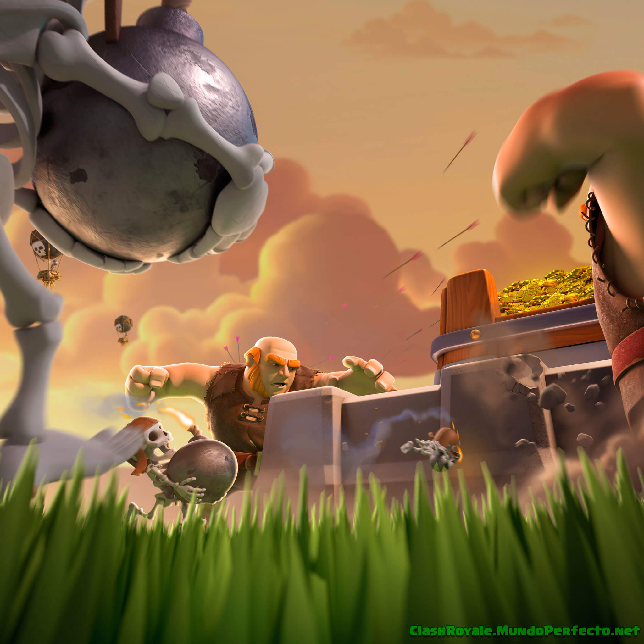 Clash Royal Wallpaper - Esqueleto Gigante Clash Royale - HD Wallpaper 