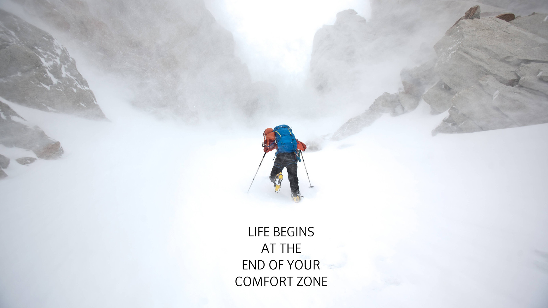 36 Stocks At Hiking Wallpapers Group 
 Data Src Widescreen - Life Begins At The End Of Your Comfort Zone - HD Wallpaper 