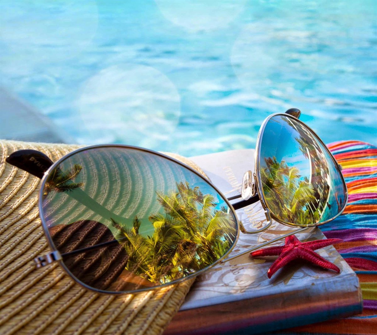 Sunglasses Beach - HD Wallpaper 