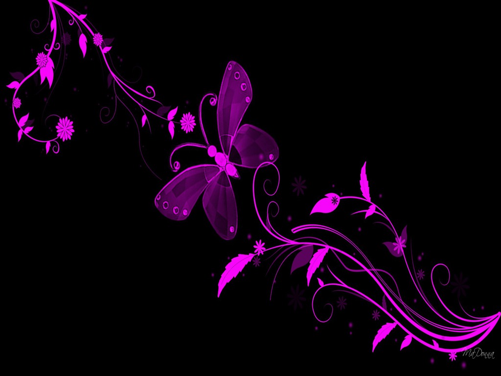 Kupu-kupu Wallpaper - Butterfly Black Background - HD Wallpaper 