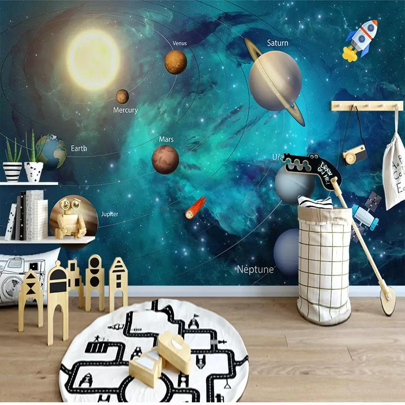Baby Room Solar System Nursery - HD Wallpaper 