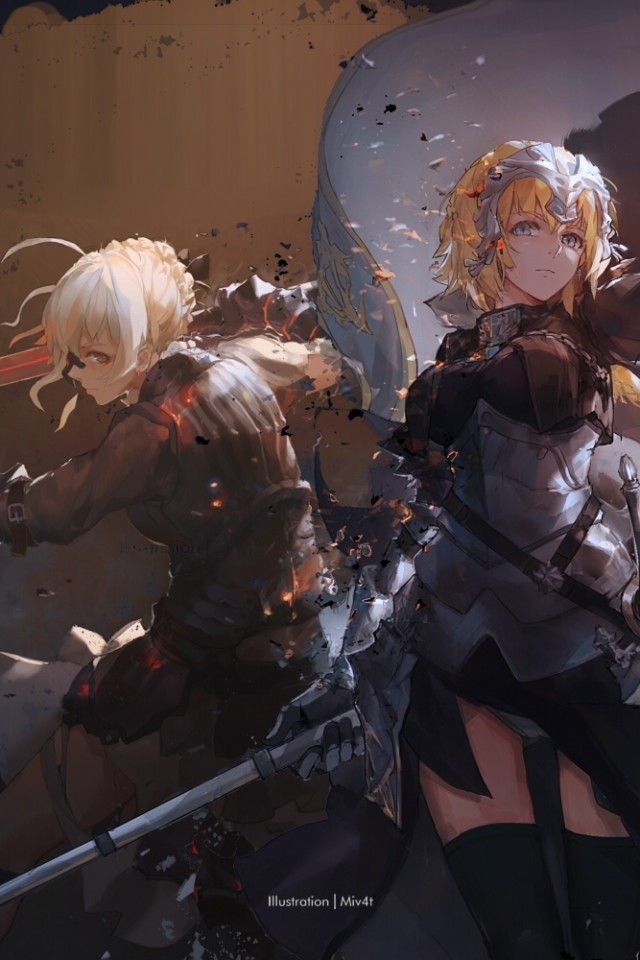 Fate Stay Night Saber Armored Ruler Fate Apocrypha Fate Apocrypha Wallpaper Iphone 640x960 Wallpaper Teahub Io