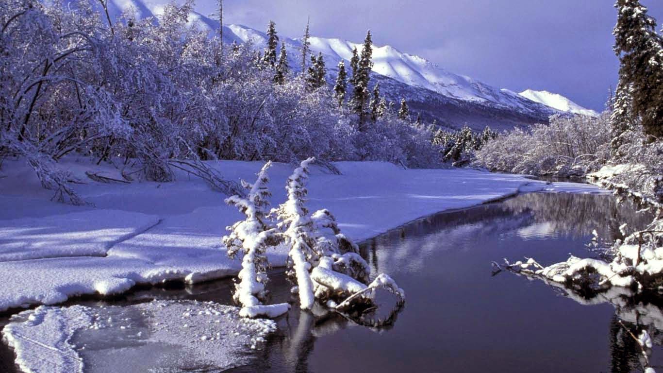 Natural Pic Nice New Wallpaper - Alaska Winter Scene - HD Wallpaper 