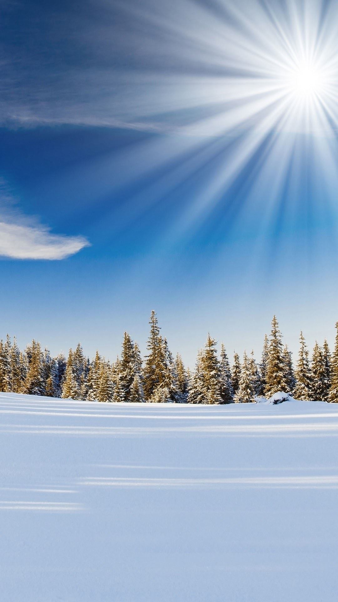 Wallpapers For Android Phones - Clear Winter Sun - HD Wallpaper 