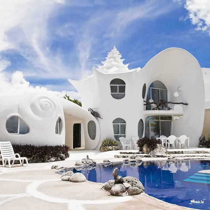The Sea Shell House In Isla Mujeres - Isla Mujeres - HD Wallpaper 