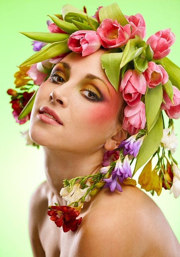 Rostros De Mujeres Con Flores - HD Wallpaper 