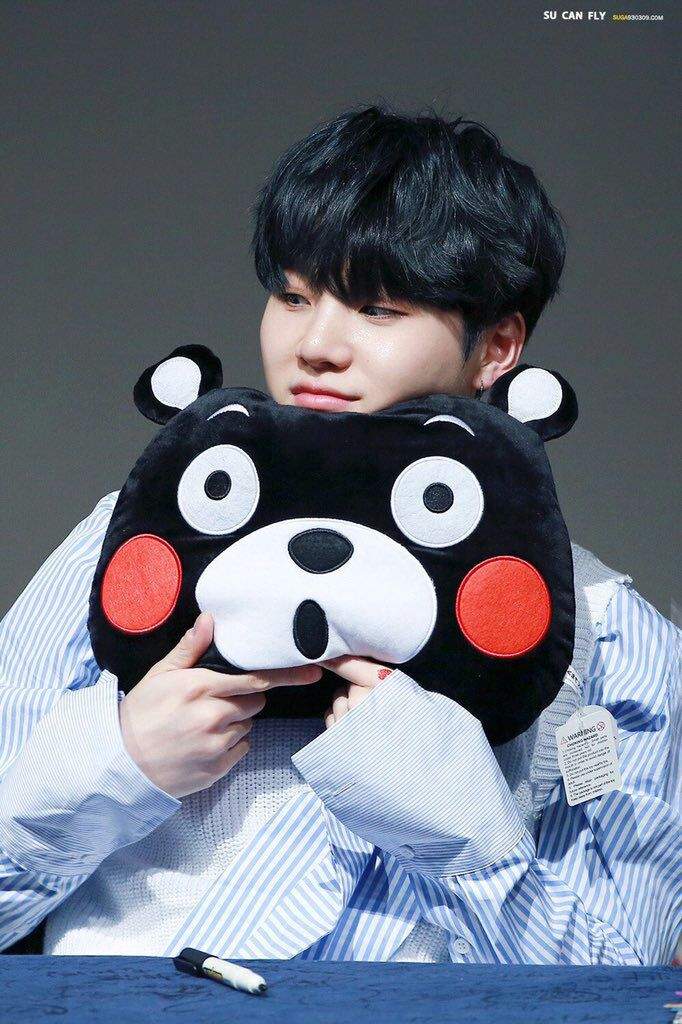 User Uploaded Image - Bts Suga And Kumamon - HD Wallpaper 