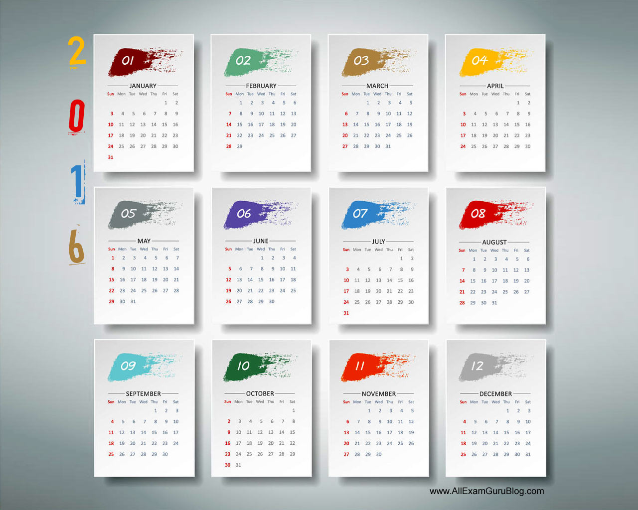 Best 2016 Calendar Wallpaper - Calendar Wallpapers For Desktop - HD Wallpaper 
