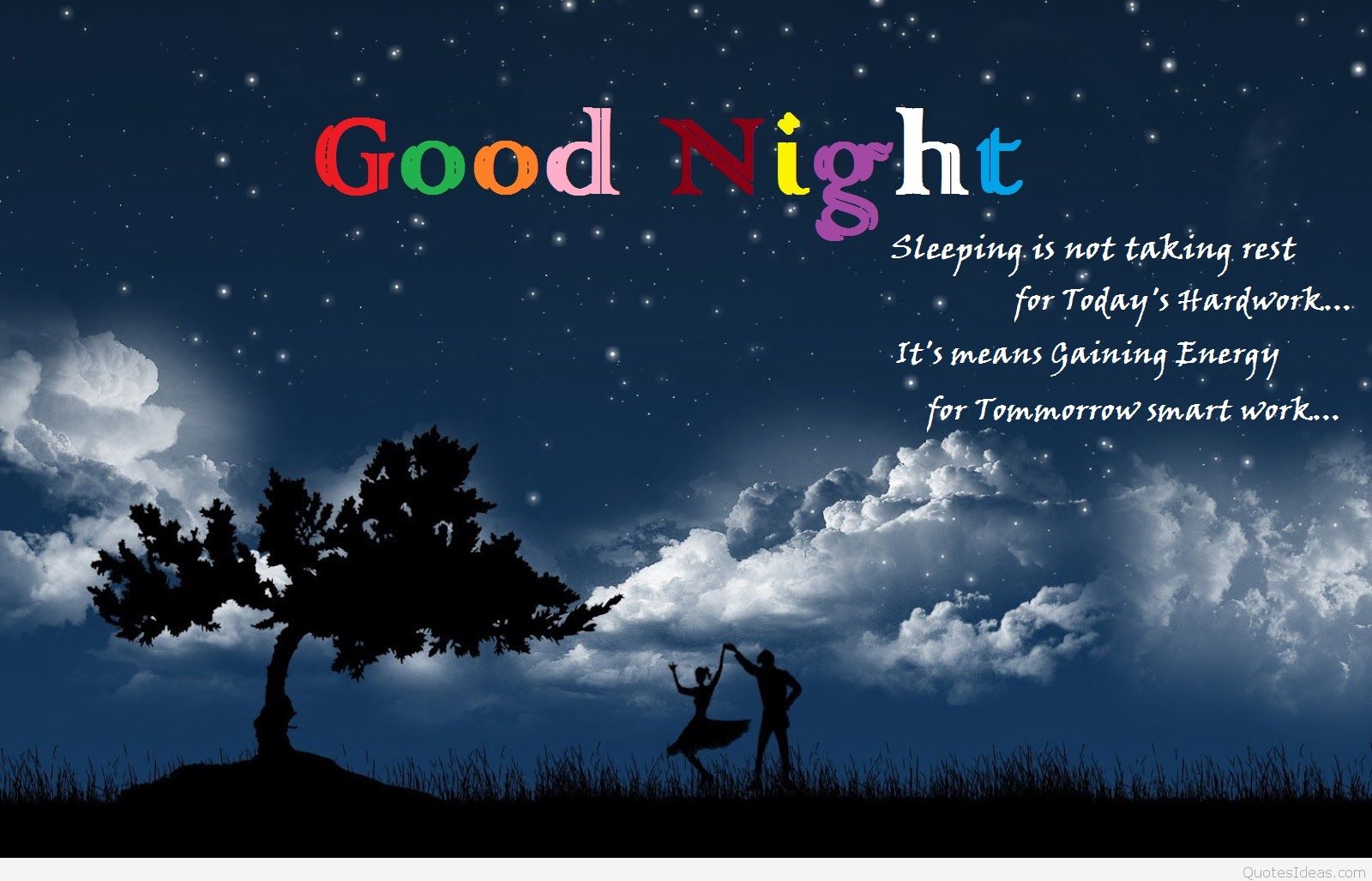 Good Night Wallpaper With Quote - Good Night Photo Download Hd - HD Wallpaper 