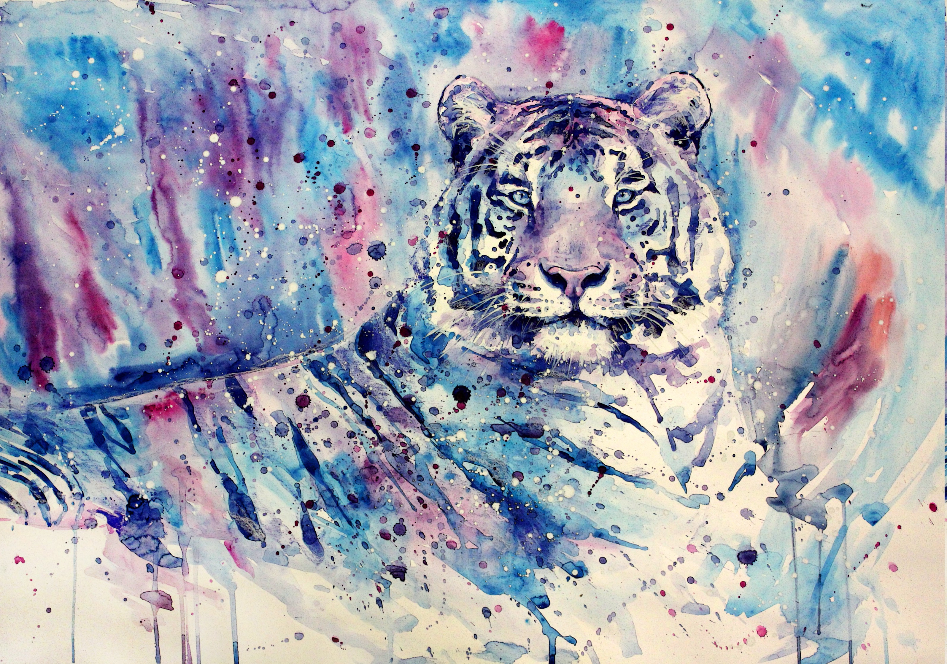 Watercolor Backgrounds Free Wallpaper - Animal Wallpaper Paint - HD Wallpaper 