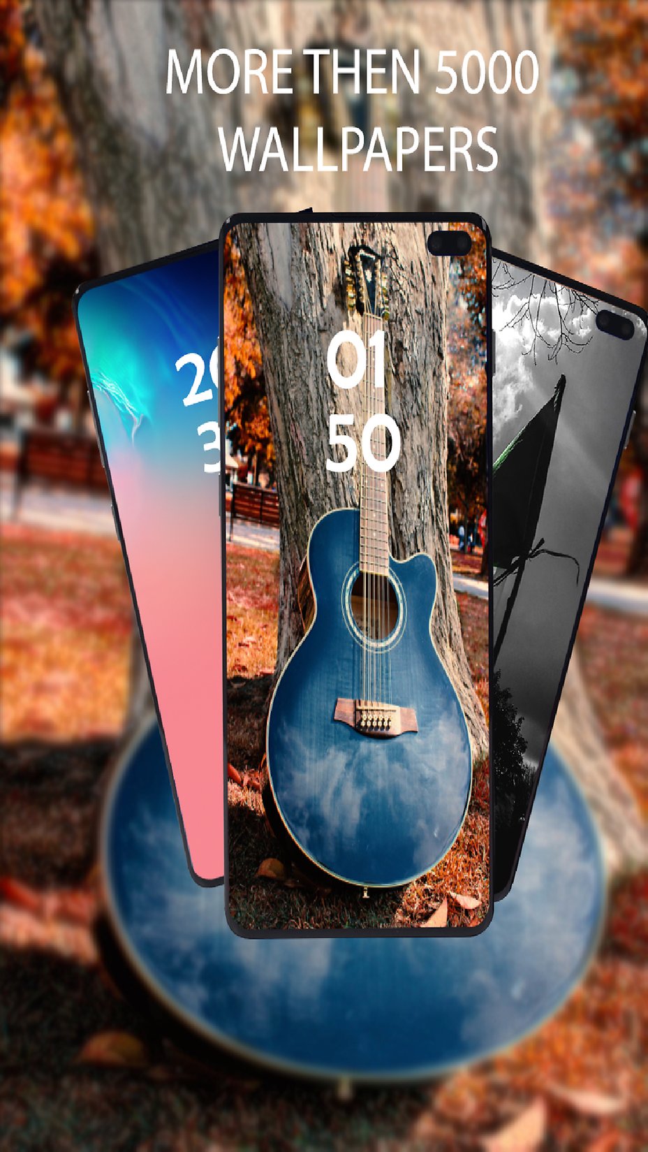 Guitar Wallpaper Blue - HD Wallpaper 