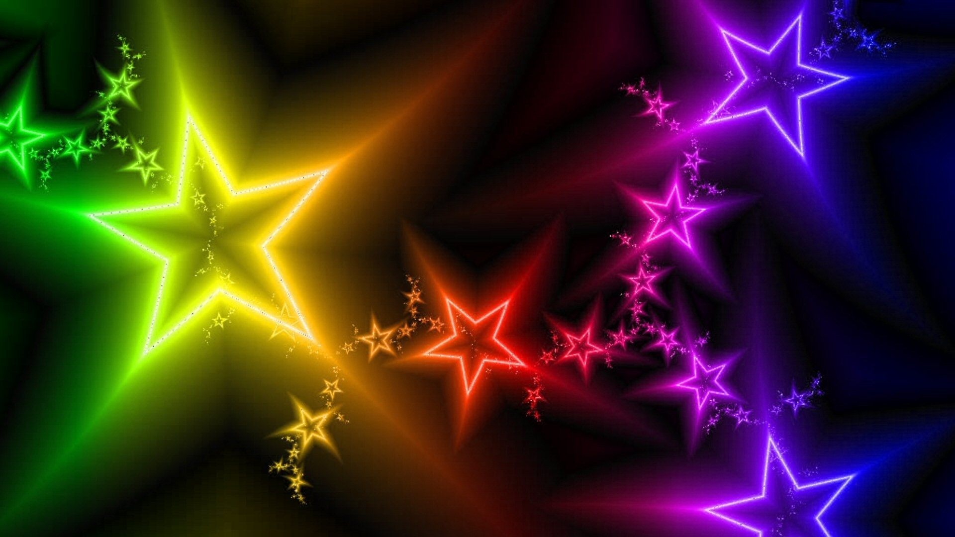 Unique Colorful Wallpaper Desktop Colorful, Quotes - Colorful Stars - HD Wallpaper 
