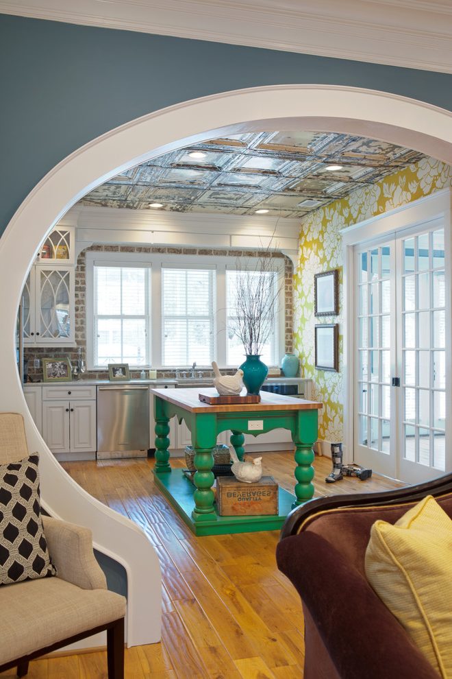 Jacksonville Yellow Wallpaper With Contemporary Vases - Archi Interni In Cartongesso - HD Wallpaper 