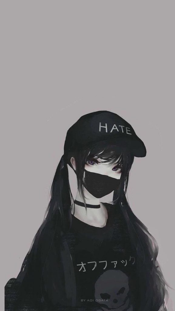 Black And White Anime Girl - HD Wallpaper 