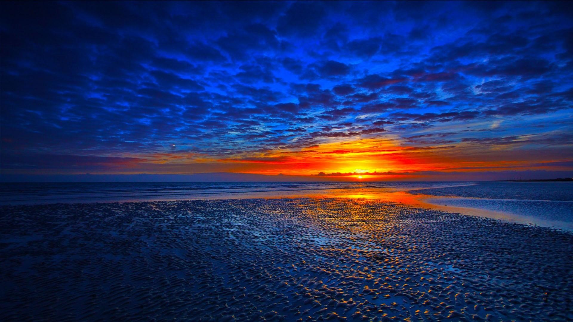 Nice Sunset Background Wallpaper Hd Right Here Very - Blue Sunrise Background - HD Wallpaper 
