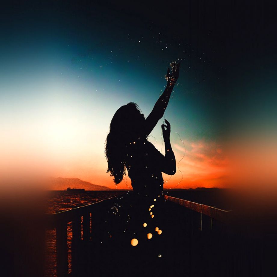 I Love Papers Nz09 Girl Silhouettes Night Sun Nature - Silhouette Girl - HD Wallpaper 