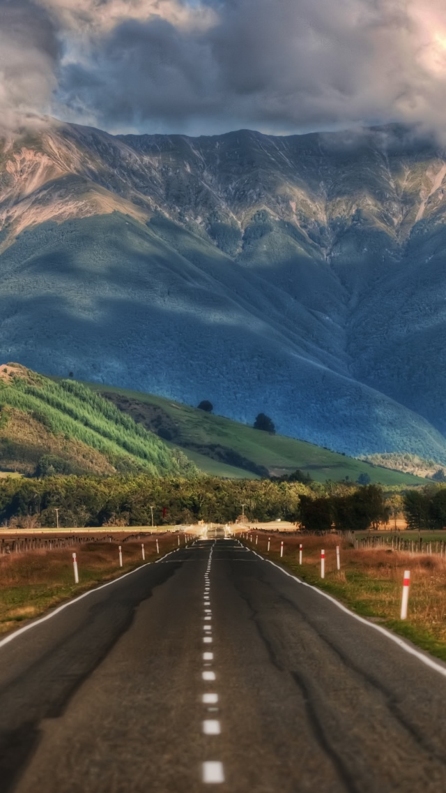 Road In New Zealand Iphone Wallpaper - New Zealand Iphone 7 - HD Wallpaper 