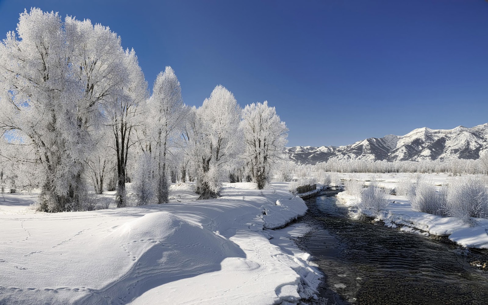 Beautiful Winter Landscape - HD Wallpaper 