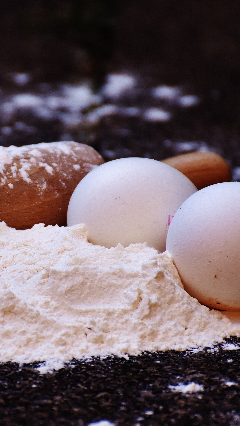 Wallpaper Flour, Rolling Pin, Eggs, Pastries - Flour Iphone - HD Wallpaper 