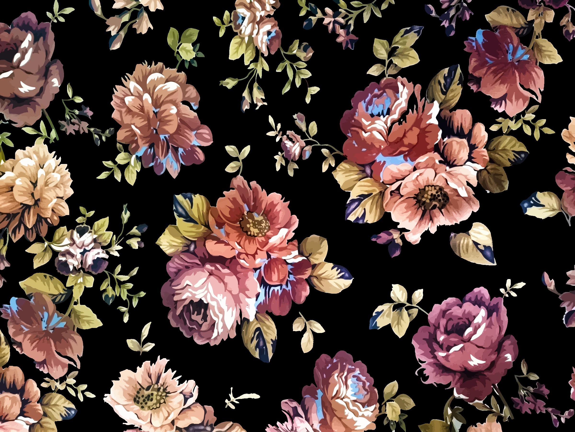 Vintage Floral Backgrounds And Vintage Flower Backgrounds - Sama Blake Peng - HD Wallpaper 
