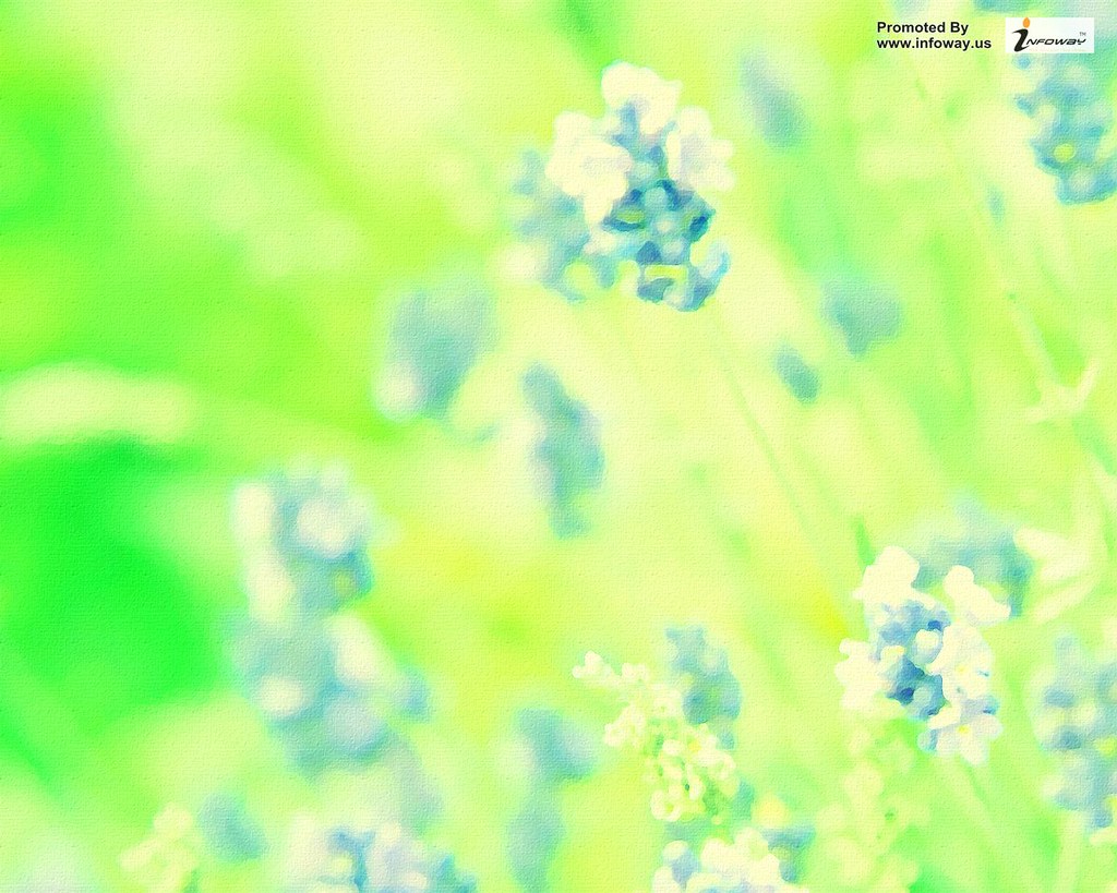 Green Pastel Flowers - HD Wallpaper 