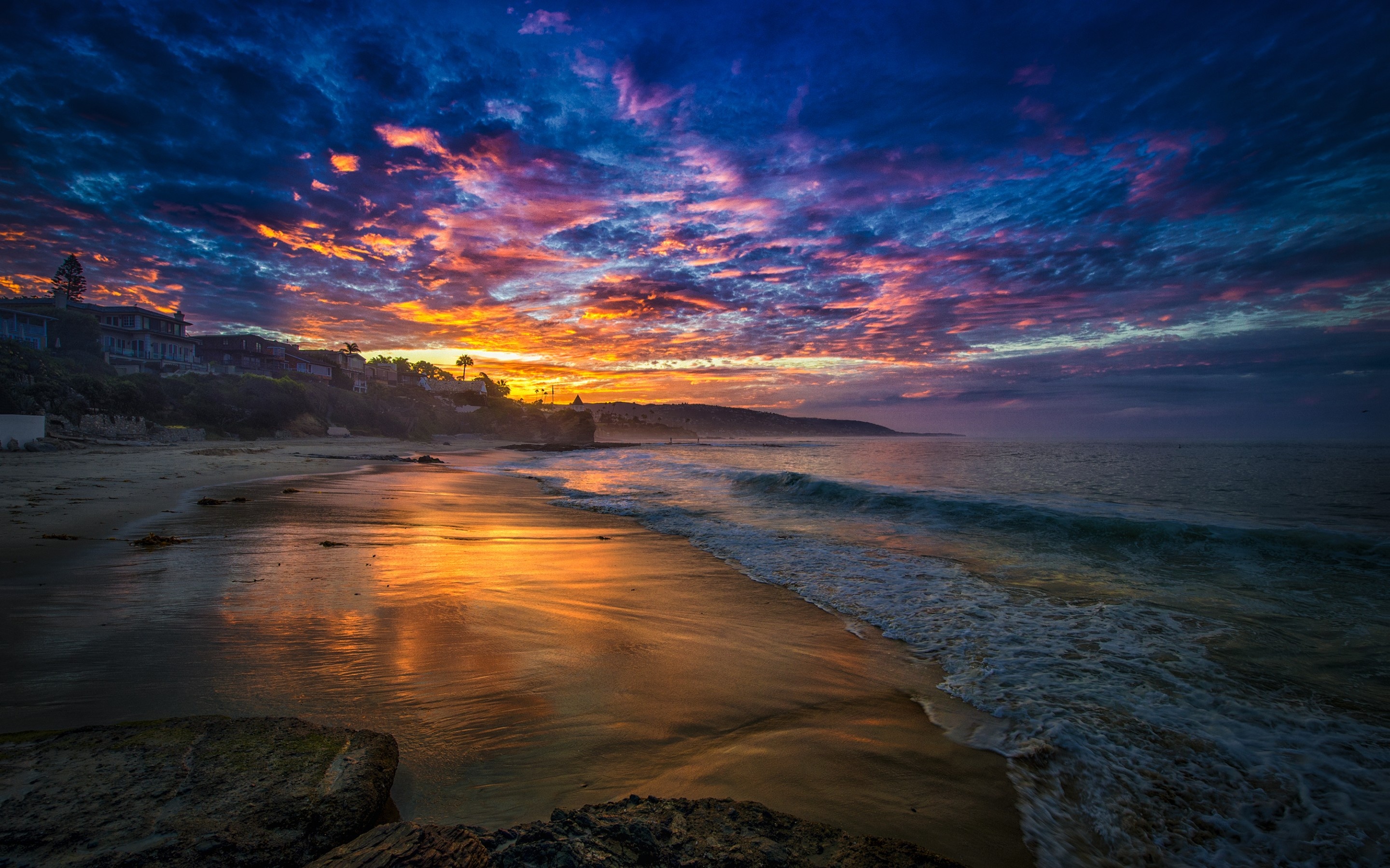 Free Beach Sunset Wallpaper - HD Wallpaper 